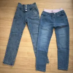 【送料無料】デニム 2本セット 150 女の子 S.JENNI