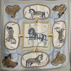 未使用品☆ HERMES エルメス カレH カレ65 サーフィン ファン 箱付き