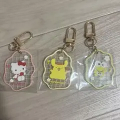 サンリオ　ぷっくりクリアキーホルダー　3点セット