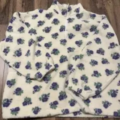 花柄プルオーバー　ボアアウター