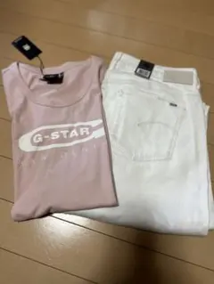 G-STAR RAW レディースTシャツ.ホワイトジーンズ