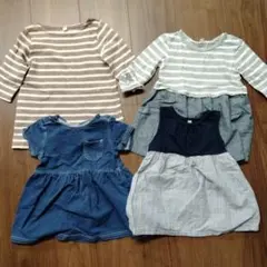 無印良品　ベビー　80cm　ワンピース4点セット