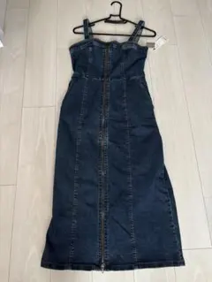GU デニムフロントジップワンピース
