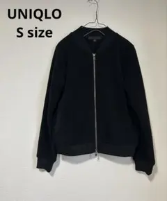 UNIQLO ユニクロ フリースジャケット ボアジャケット 黒　MA-1 黒