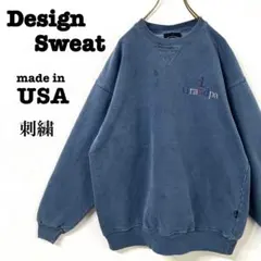 VINTAGE スウェット　トレーナー　ワンポイント刺繍ロゴ　USA製　90s