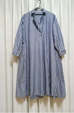 chocol raffine robe ブルーグレー ゆったり ロングワンピース