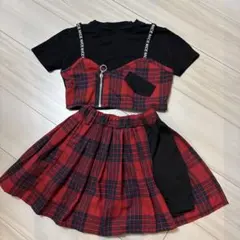 チェック柄　セットアップ