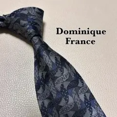 ドミニクフランス ネクタイ ストライプ ドット チェック グレー 灰色