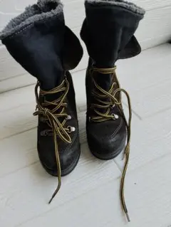 可愛WILD❗ブラック スエード 高ヒールブーツ　EU36 ヒール8cm