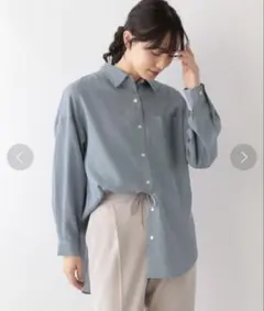 GLOBAL WORK イージーケアシアーシャツ　サックスブルー