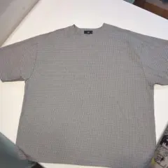 HARE チェック柄 ファスナーカラーTシャツ M　オーバーサイズ