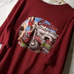 【本日限定】 Harley-Davidson 両面プリントT 2XL 赤　半袖