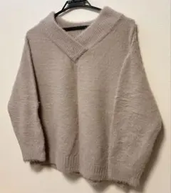 nano universe ナノユニバース Ｖネック 長袖ニット セーター