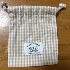イルイルゴンチル　ギンガムチェック　ミニ巾着ポーチ