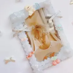 B7   写真　くまさん　リボン　ホイップデコ　トレカケース