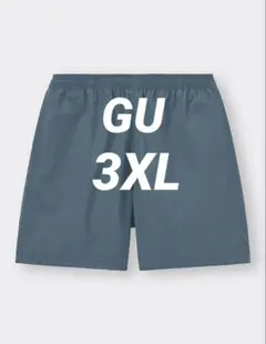 GU メンズ　カラーアクティブショーツ　大きいサイズ　3XL ブルー