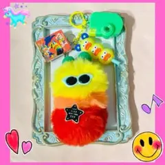 ☆カラフル　ファー　ユニーク　じゃらじゃら　キャラクター　キーホルダー☆
