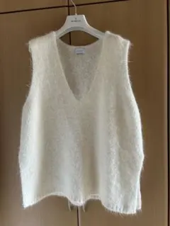 green label relaxing　アルパカミックスシャギーニットベスト