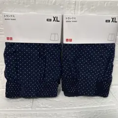 UNIQLO トランクス XL ネイビー ドット柄　2点セット