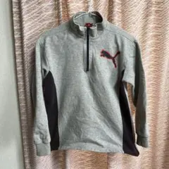 PUMA ハーフジップ トレーナー グレー