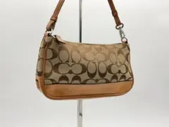 6115◯ COACH コーチ シグネチャー ハンドバッグ ベージュ - メルカリ