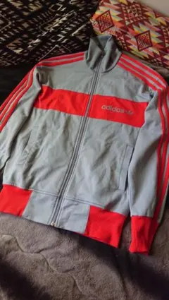 8255 adidas トラックジャケット コットン ブラウン/ベージュ L - メルカリ