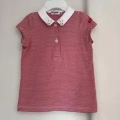 ミキハウス うさこちゃんのボーダーポロシャツ 80 美品