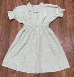 Algy girl グリーンチェック 半袖ワンピース 150cm