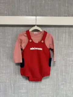 ミキハウス MIKI HOUSE オーバーオール風 長袖トップス付き