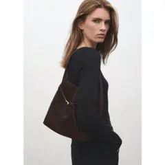 レザーショルダーバッグ M-- RUIRA （ダークブラウン）のサムネイル