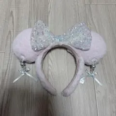 ディズニー カチューシャ もこもこ ピンク