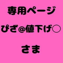 ぴざ@値下げ◯ 様　専用ページ