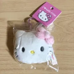 【新品未使用】ハローキティ　フェイス型マスコットホルダー　カラビナ付き