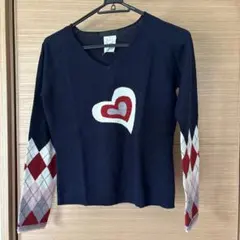 ハートモチーフ長袖ニットセーターＢ
