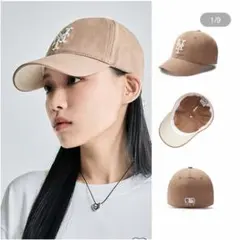 MLB korea ベースボールキャップ NY ベージュ　メジャーリーグ