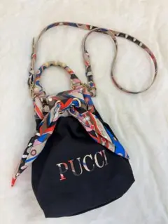 EMILIO PUCCI 美品プッチ柄 巾着ショルダーバッグ 2WAY スカーフのサムネイル