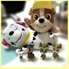 パオパトロール　マーシャル　ラブル　ぬいぐるみ　キンホルダー4体