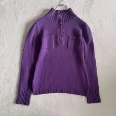 組曲 KUMIKYOKU ウール100% ハイネックセーター パープル サイズ2