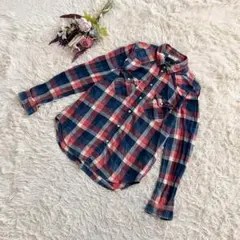 『American Eagle』長袖チェックシャツ　BOYFRIEND FIT