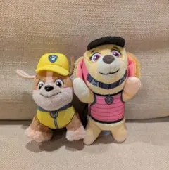 パウ・パトロール　2個セット　ぬいぐるみキーホルダー