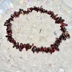 【ガーネット】✨天然石デザインブレスレット✨細石ブレス
