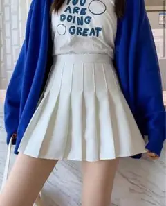 ホワイト プリーツミニスカート sサイズ