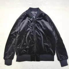 GU ベロア ボンバージャケット MA-1タイプ ブラック XLサイズ