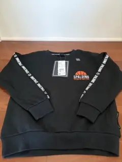スポルディング　キッズ　裏起毛トレーナー　140サイズ　ブラック