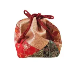 和装用バッグ （箱付き）花柄 赤・金・緑