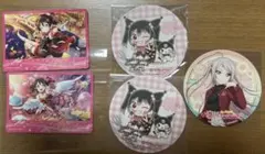 がっこうぐらし！若狭悠里 りーさん ギャル風制服缶バッジ アクキー セット がっこうぐらし 学園生活部 ギャル風制服 若狭悠里 りーさん 缶バッジ