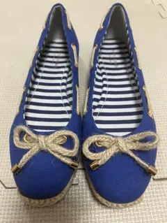 kate spade ケイトスペード マリン風 リボン フラットシューズ 9Mのサムネイル