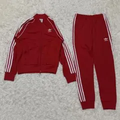 2195　adidas アディダス　ファイヤーバード　セットアップ　Sサイズ　赤