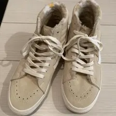 VANS バンズ　ボア　ハイカットスニーカー　ベージュ　24.5cm
