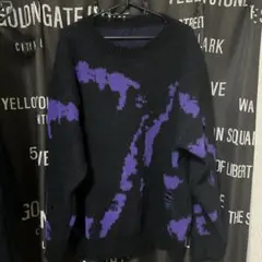 ROMWE 黒紫グラデーション ダメージニット オーバーサイズ